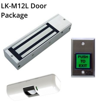 LK-M12L 1200 LBS Magnetic lock Kit, Motion Sensor and Request to Exit Button Package